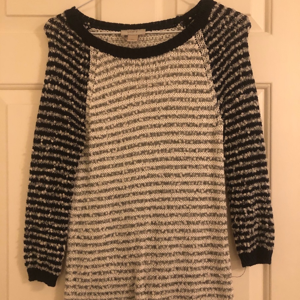 Knitted striped sweater